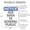 Signmission Not Open To General Public OSHA Notice Sign, Aluminum, 10in W x 14in L, 2PK OS-2PACK-NS-A-1014-V-15190 - alternate 5